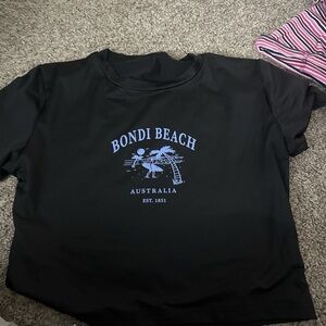 SHEIN Black Bondi Beach Graphic Tee